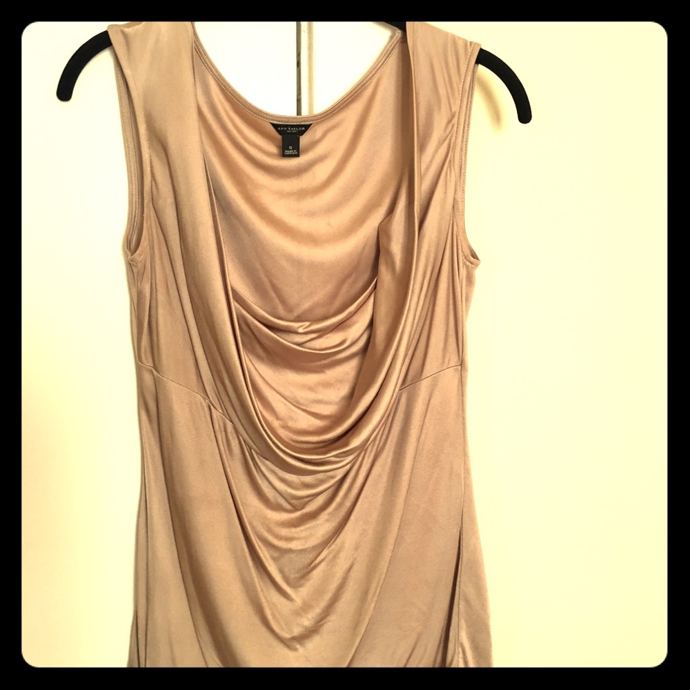 Gold Cowl neck Ann Taylor top